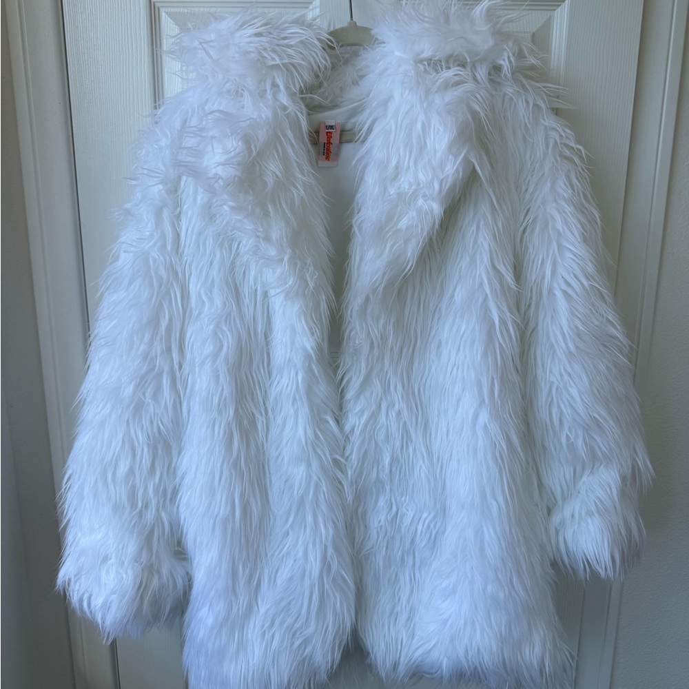 White Faux Fur Jacket